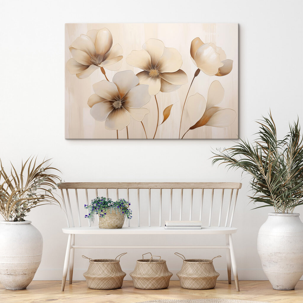 Elegant floral artwork in soft tones Elegant floral artwork in soft tones