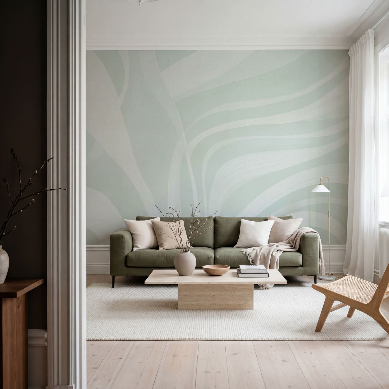 Witte en groene achtergrond