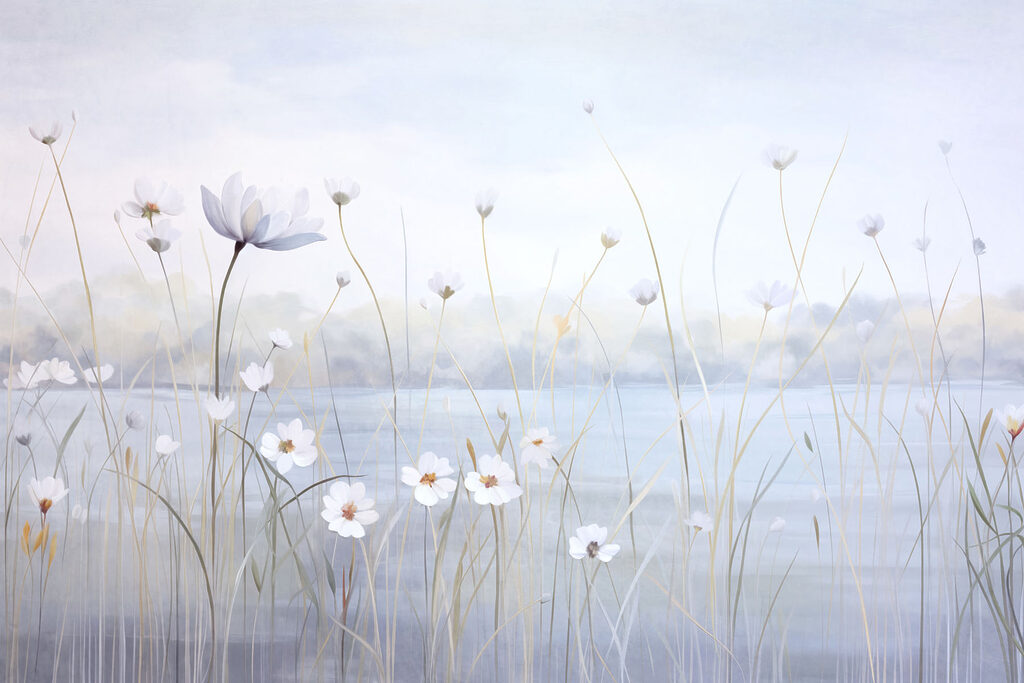 Painting of flowers and grass Painting of flowers and grass