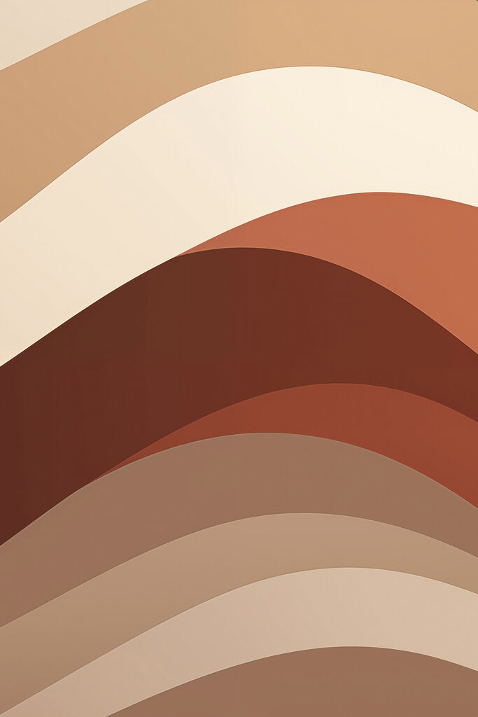 Brown and white curved lines