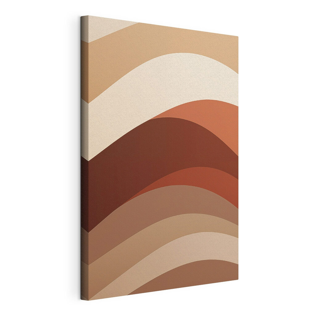 Brown and white curved lines