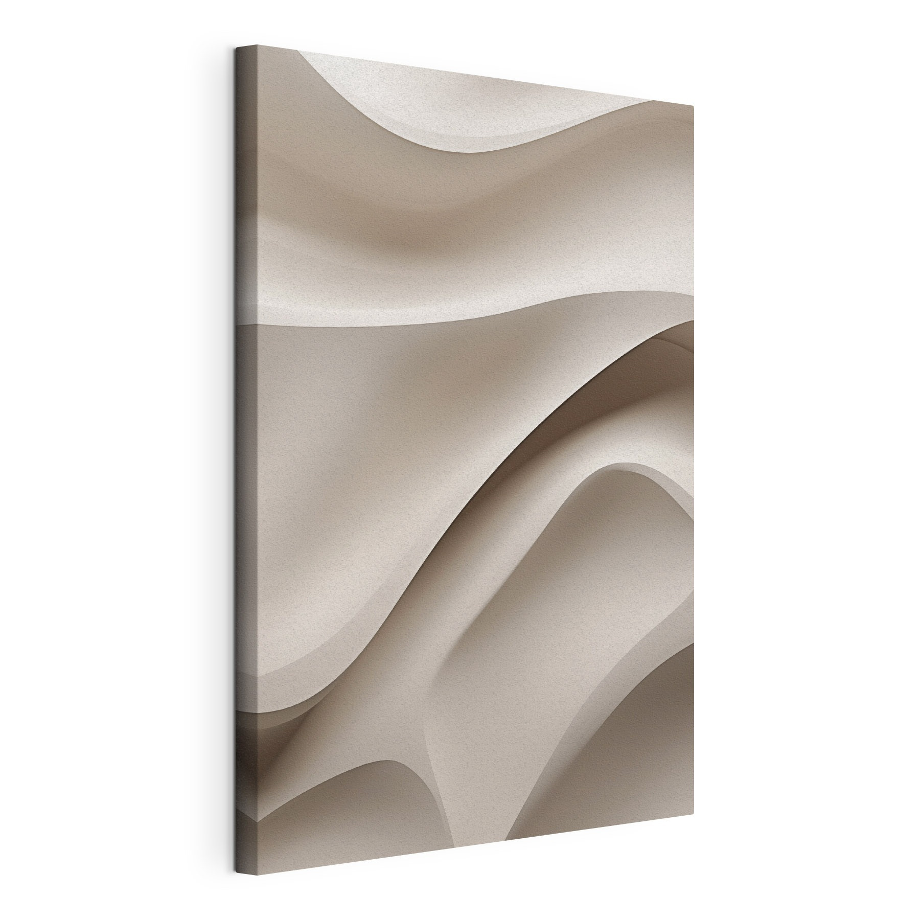 White wavy surface with a curved edge
