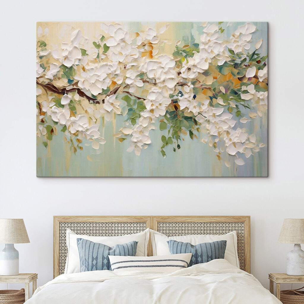 Painting of a white flower Painting of a white flower