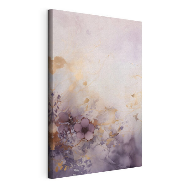 Painting of flowers on a white surface Painting of flowers on a white surface