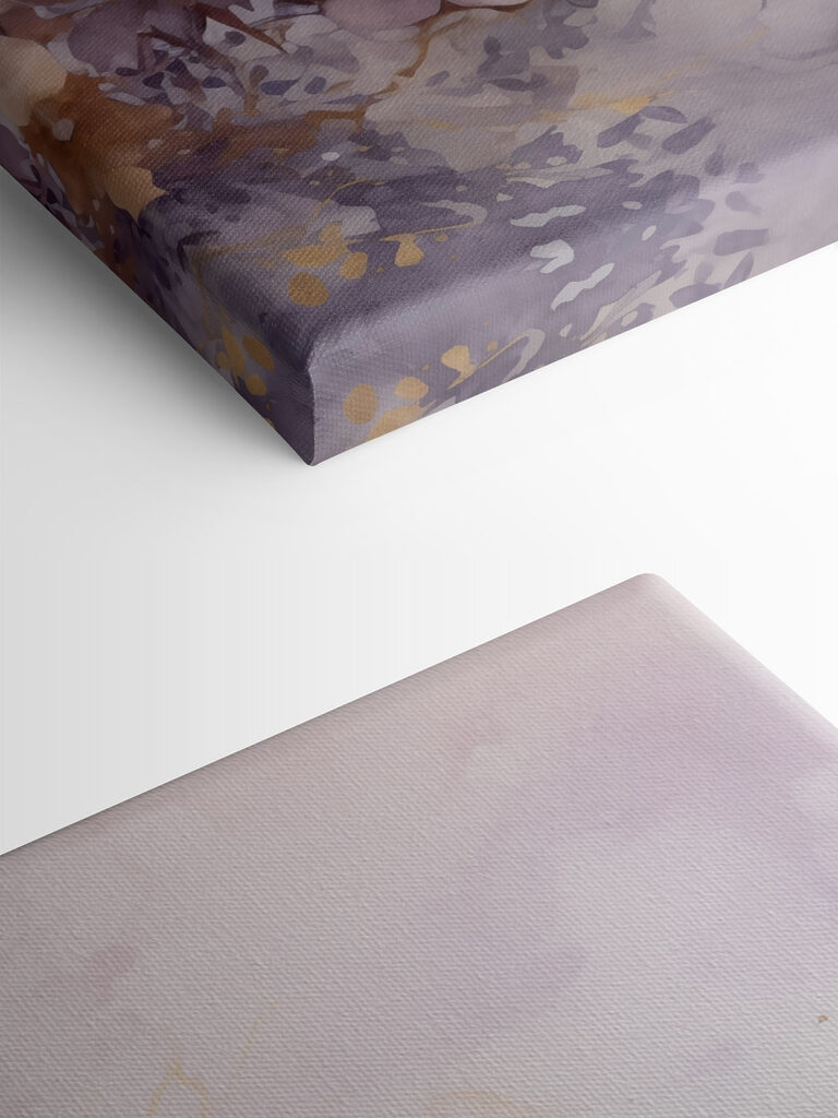 Painting of flowers on a white surface Painting of flowers on a white surface