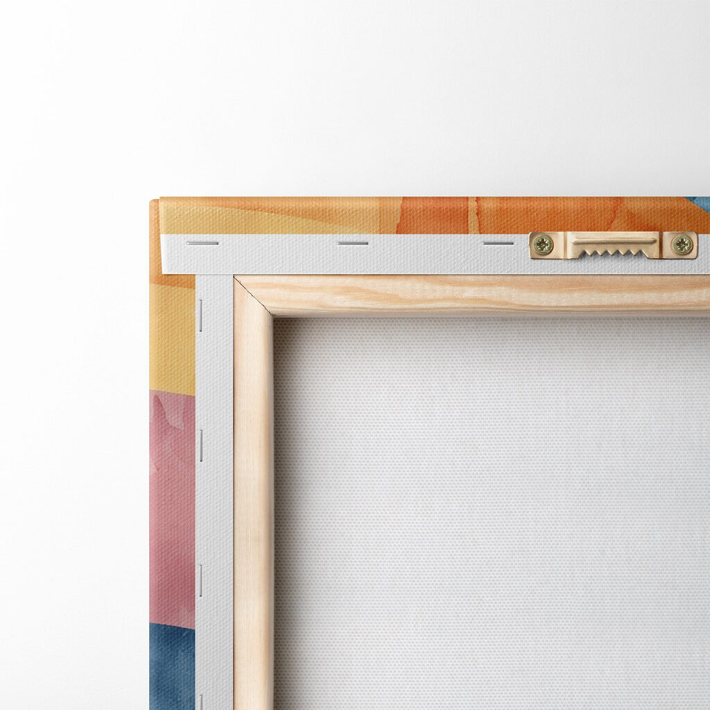 Colorful art piece with a rainbow