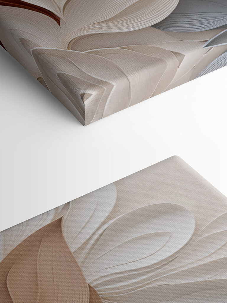 Softly flowing paper leaf design