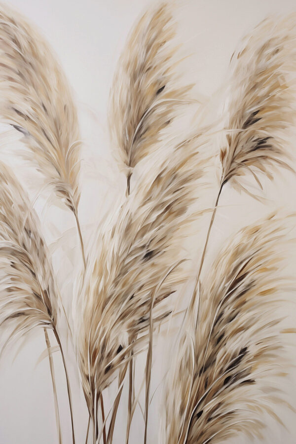 Group of brown and white plants