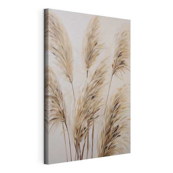 Groep bruine en witte planten Canvas Schilderijen Groep bruine en witte planten