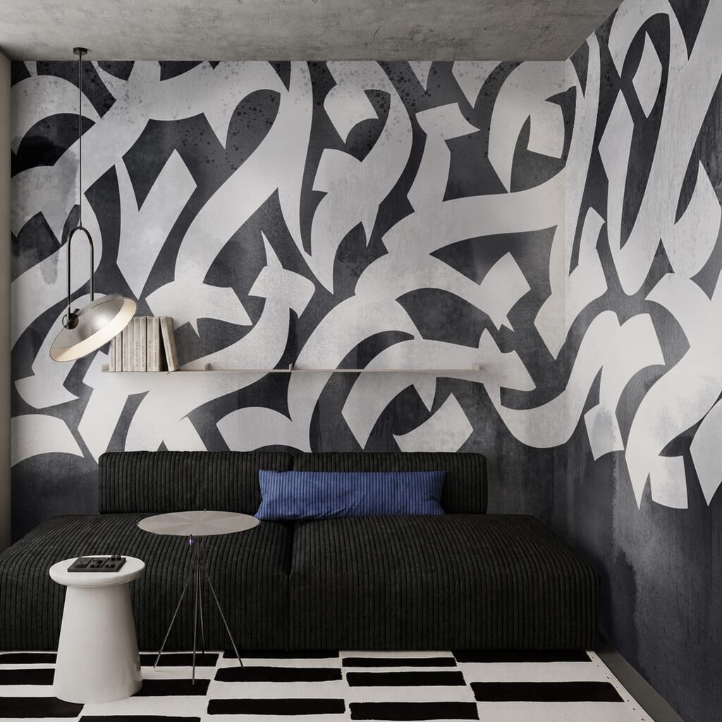 Witte en zwarte graffiti