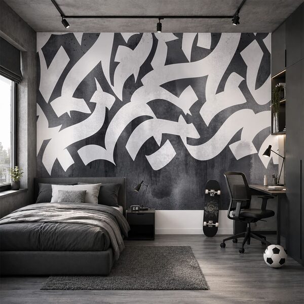 Witte en zwarte graffiti