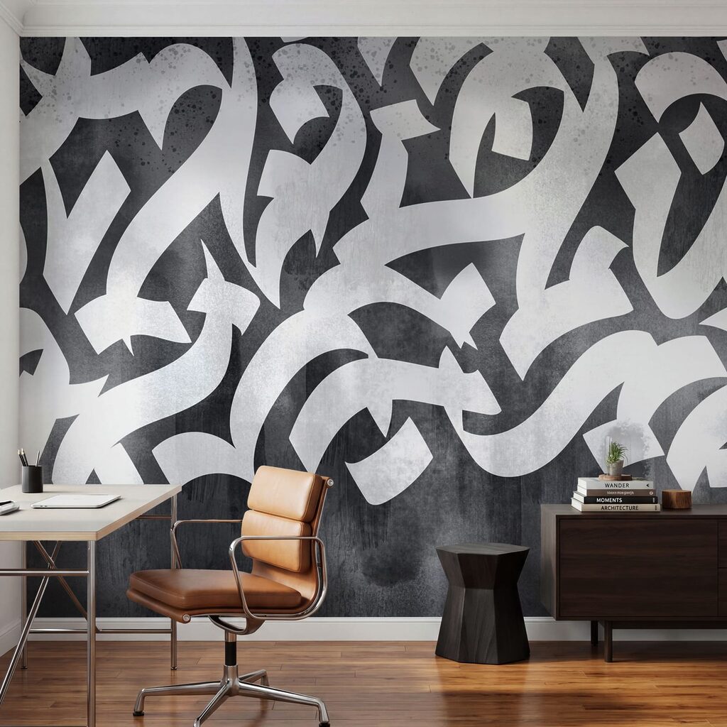 Witte en zwarte graffiti