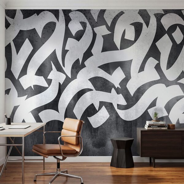 Witte en zwarte graffiti
