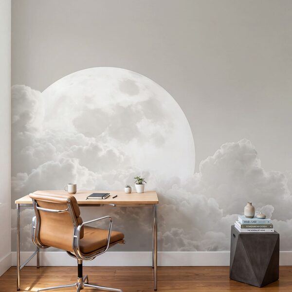 Volle maan achter de wolken Volle maan achter de wolken