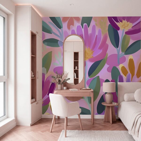 Kleurrijke bloemen en bladeren Kleurrijke bloemen en bladeren