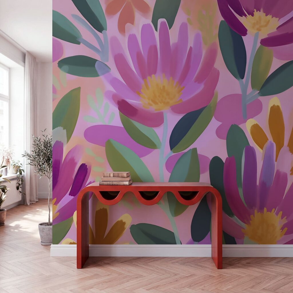 Kleurrijke bloemen en bladeren Kleurrijke bloemen en bladeren