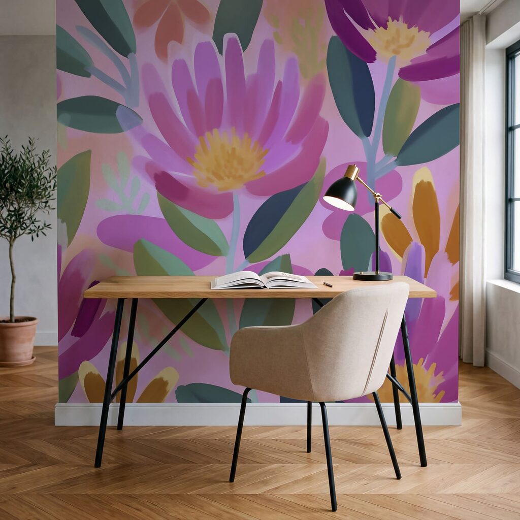 Kleurrijke bloemen en bladeren Kleurrijke bloemen en bladeren