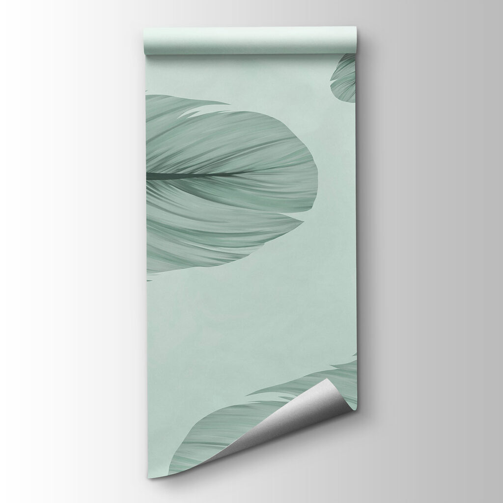 Group of feathers floating in the air