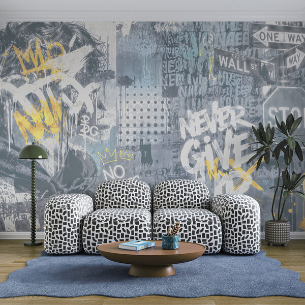 Iemand met graffiti op zijn of haar gezicht