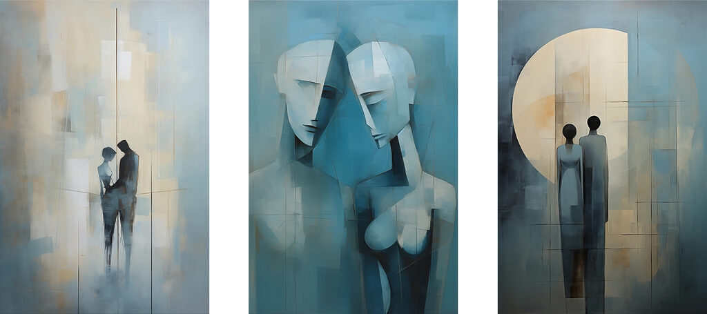 Painting of two people