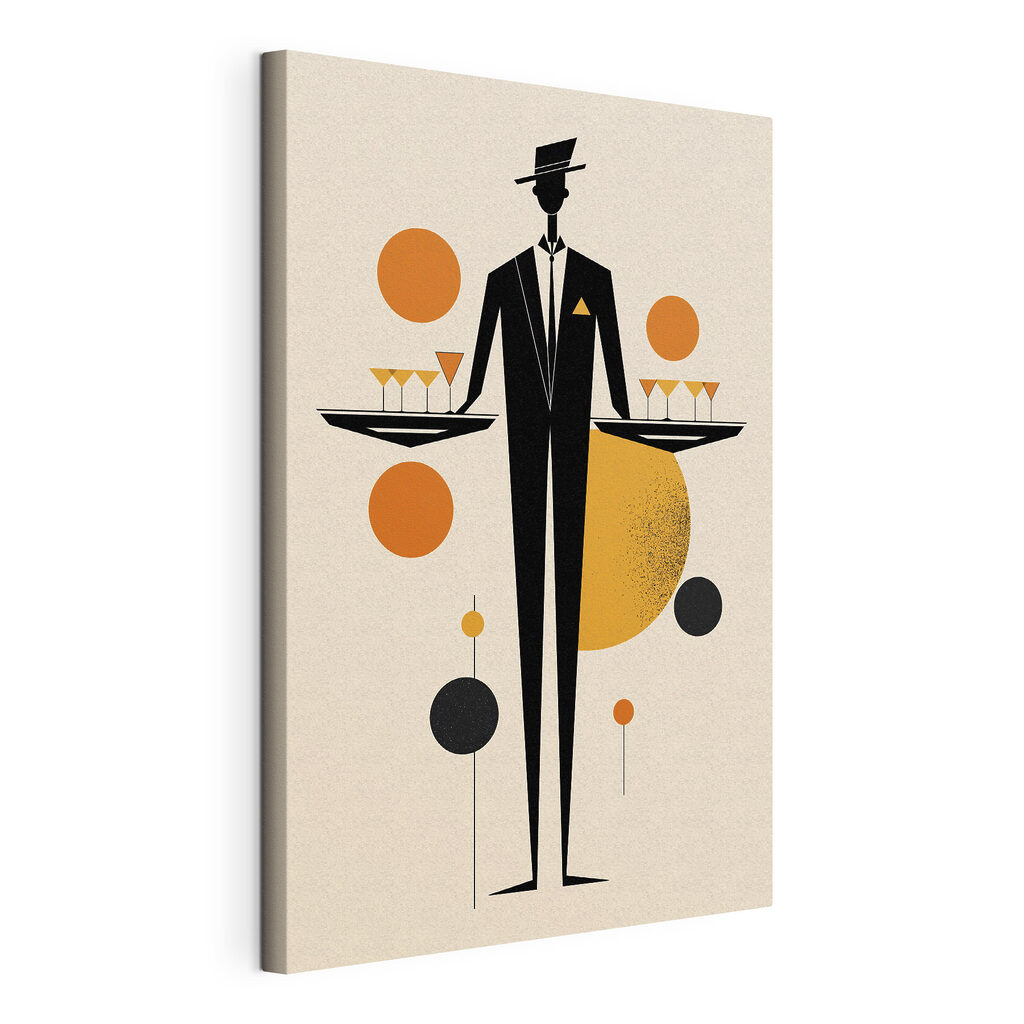 Man in a tuxedo holding a tray of drinks Man in a tuxedo holding a tray of drinks