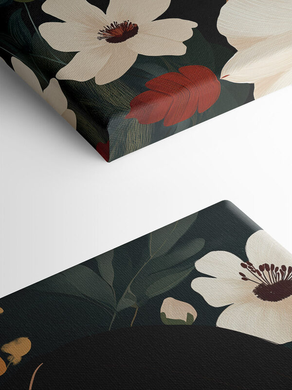 - Serene beauty among blooming flowers
