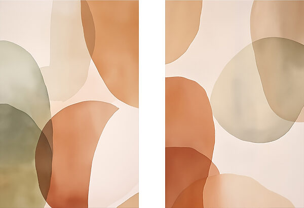Soft shapes in warm colors blend Soft shapes in warm colors blend