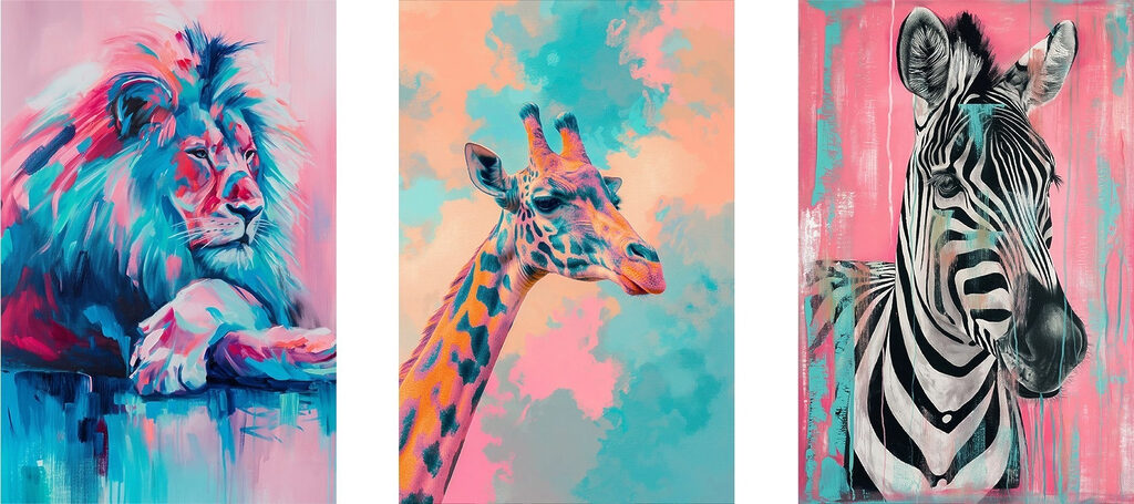 Collage of a giraffe Collage of a giraffe