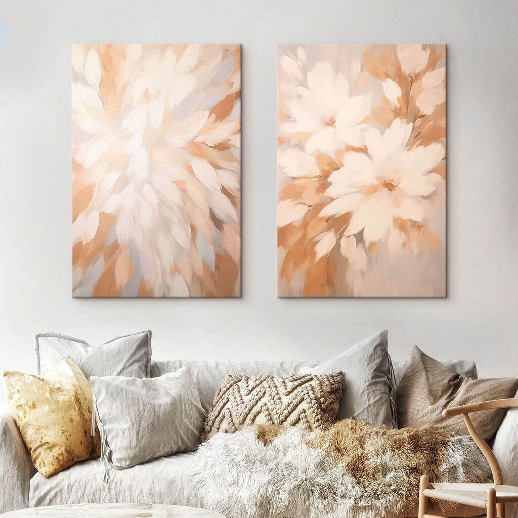 Painting of flowers on a wall