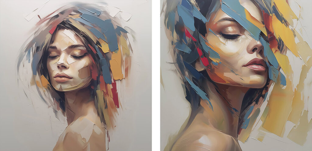 Woman with paint on her face Woman with paint on her face