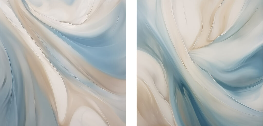 Soft swirls of blue and cream