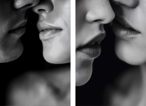 Intimate moments captured in monochrome