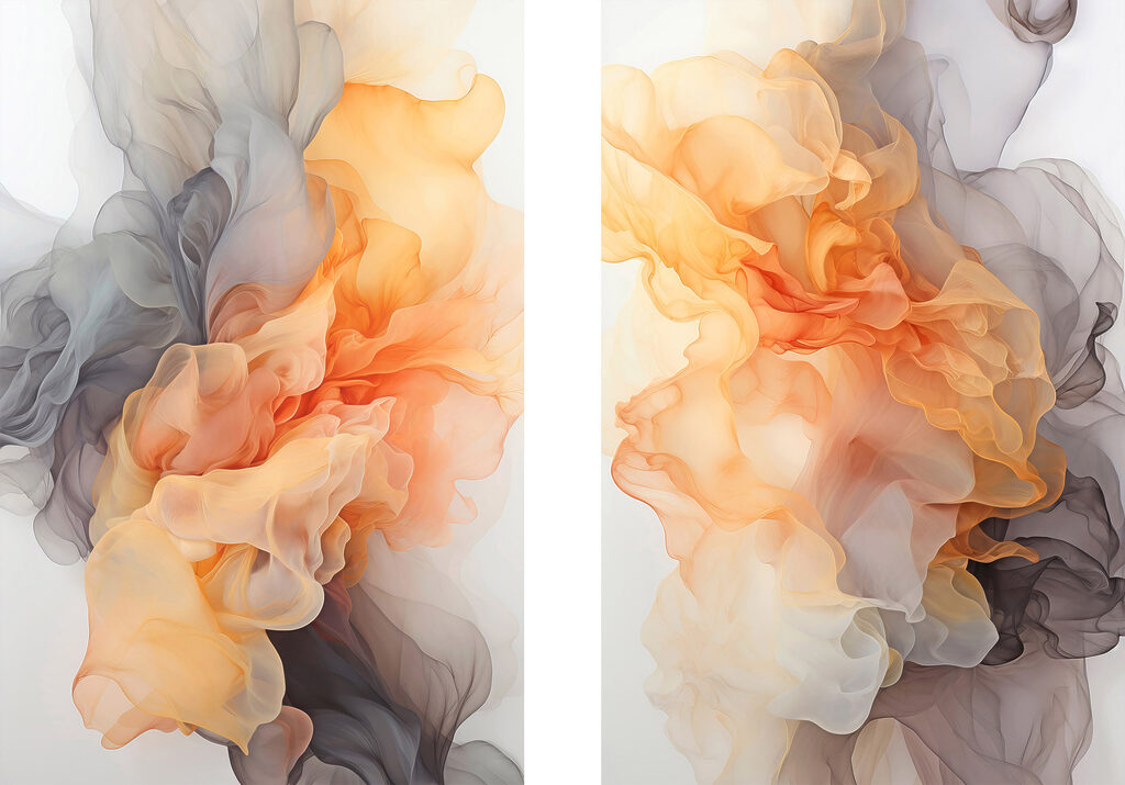Flowing colors in soft harmony