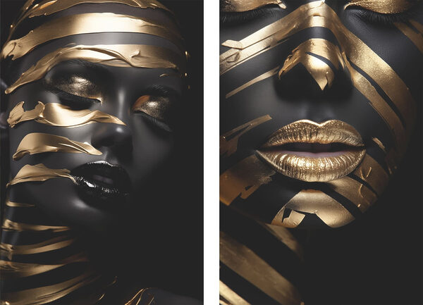 - Striking contrast of colors and textures