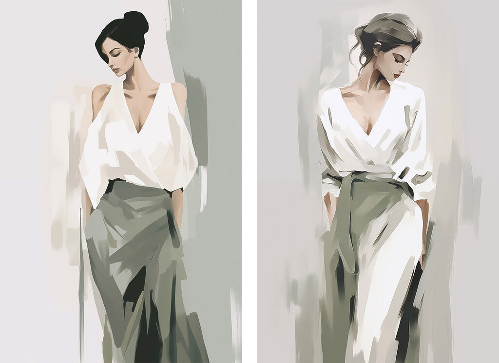 Woman in a white shirt
