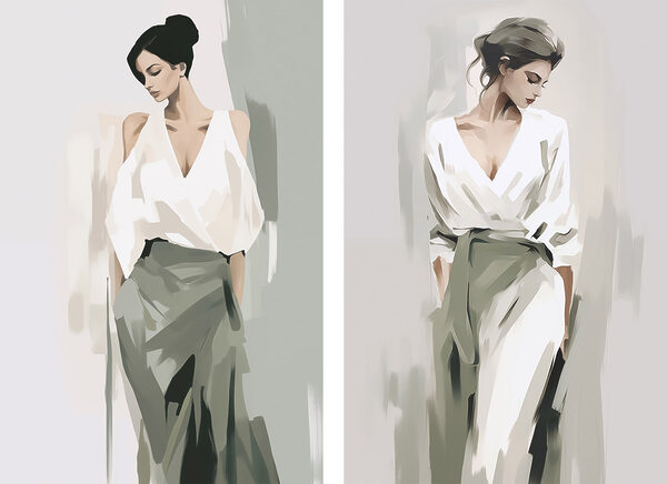 Woman in a white shirt