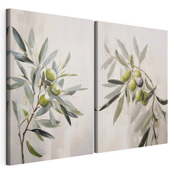 Painting of olives on a branch