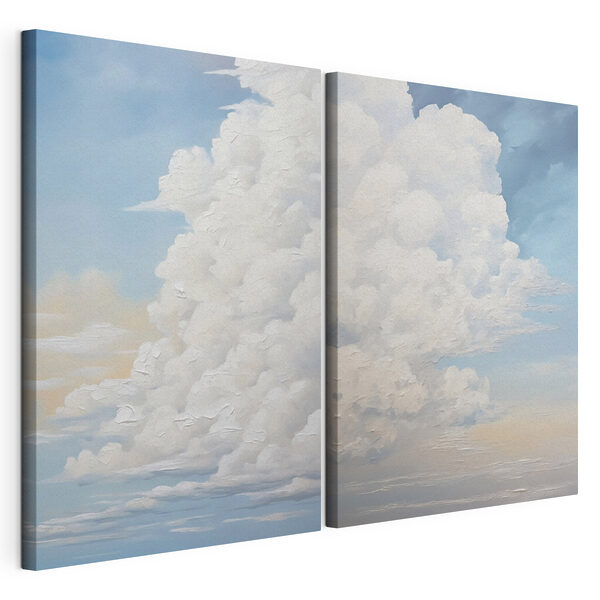 Modulaire canvasprint Vergelijking van wolken aan de hemel