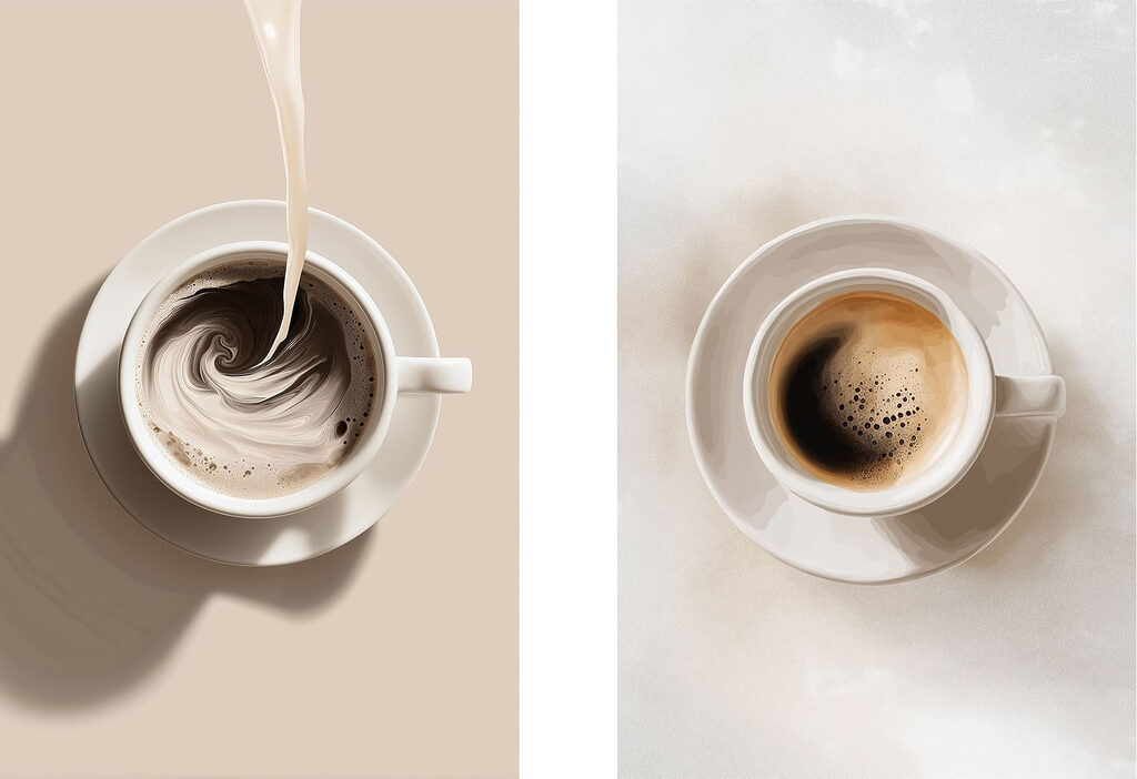 Swirls of coffee in a cup Swirls of coffee in a cup
