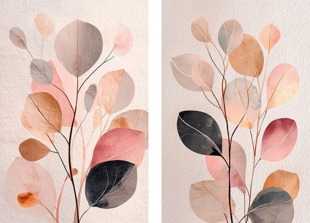 Painting of a plant with leaves Painting of a plant with leaves