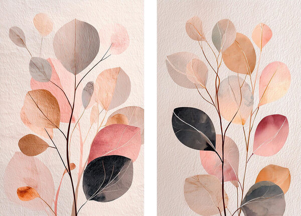 Painting of a plant with leaves Painting of a plant with leaves
