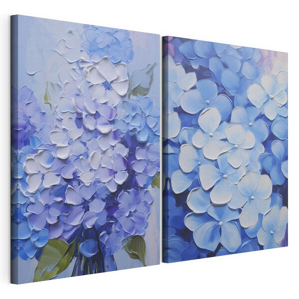 Modulaire canvasprint Schilderij van bloemen op doek