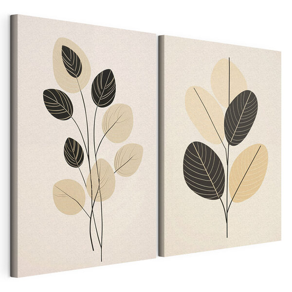 Elegante botanische kunst voor moderne ruimtes Modulaire canvasprint Elegante botanische kunst voor moderne ruimtes