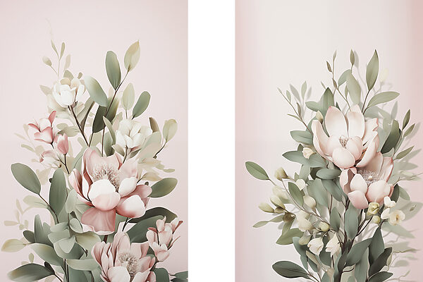 Delicate blooms in soft hues Delicate blooms in soft hues