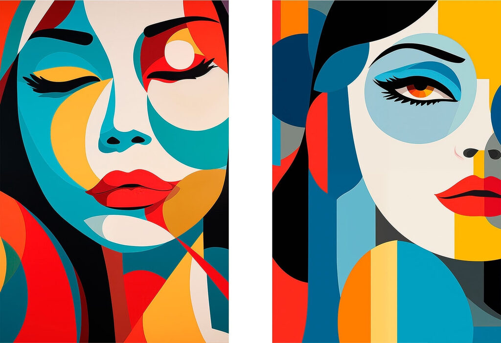 Collage of a woman's face Collage of a woman's face