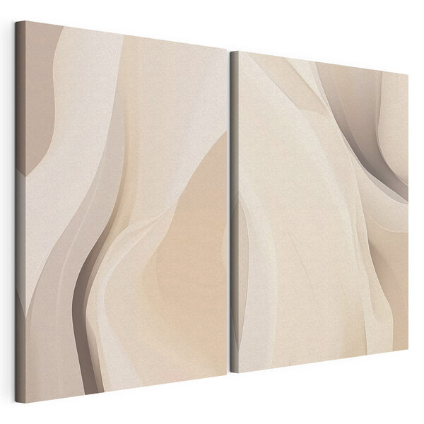 Zachte rondingen in zachte tinten Modulaire canvasprint Zachte rondingen in zachte tinten