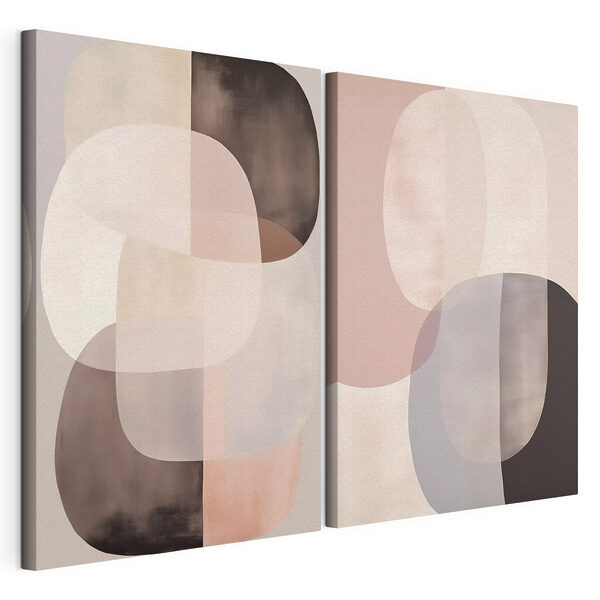 Twee kunstwerken Modulaire canvasprint Twee kunstwerken