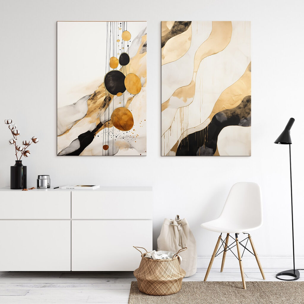 - Abstract forms in soothing tones