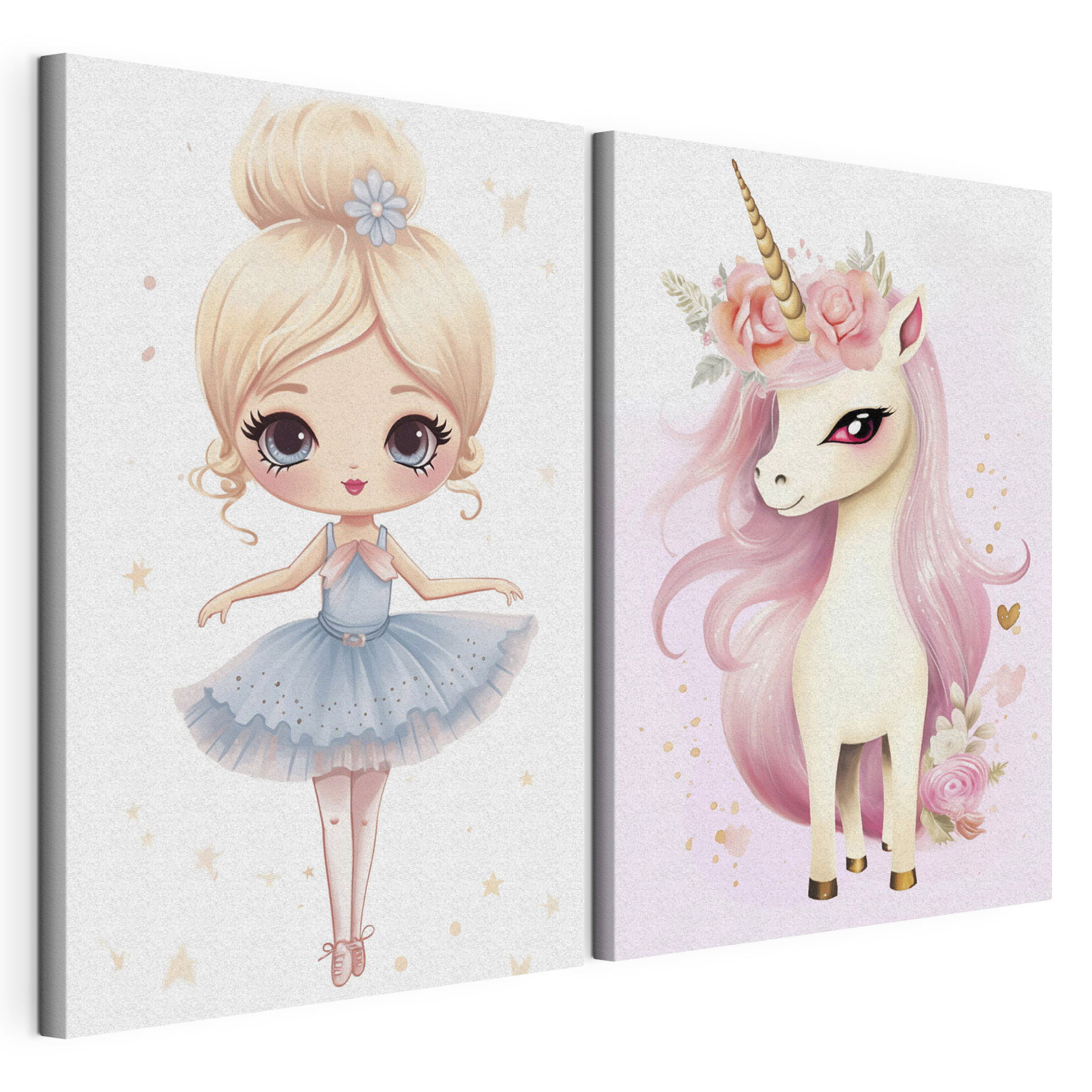 Two posters of a unicorn and a unicorn Two posters of a unicorn and a unicorn