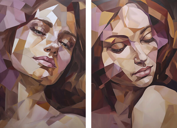 Collage of a woman's face